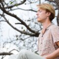 meditate, man, forest, outdoors, relax, calm, nature, yoga, enlighten, mindfulness, balance, spiritual, peace