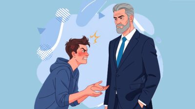 One man is angry and the other is calm, Emotional Intelligence